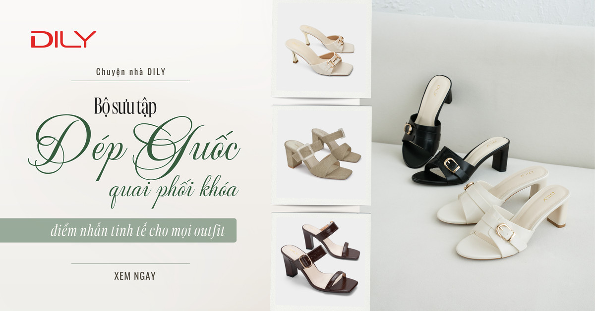 Dép guốc quai phối khóa - Điểm nhấn tinh tế cho mọi outfit
