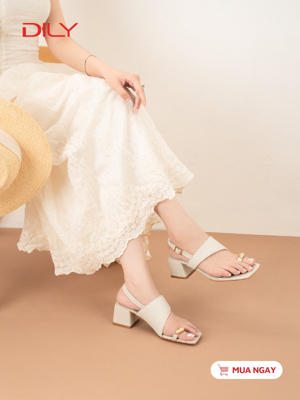 Sandal xỏ ngón quai họa tiết đan mây trẻ trung DL0663 - DILY