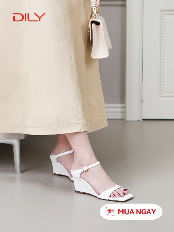 Dép guốc đế xuồng quai ngang mảnh thời trang DL0518 - DILY