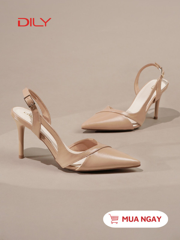 Giày cao gót slingback thiết kế cut-out thời thượng AA0478 - DILY