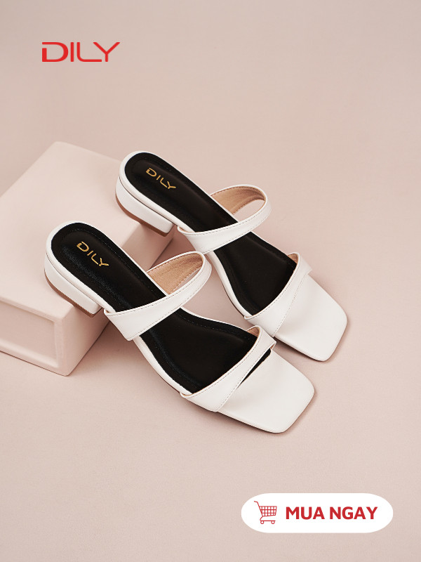 Dép guốc đế vuông quai ngang mảnh cơ bản AA0512 - DILY