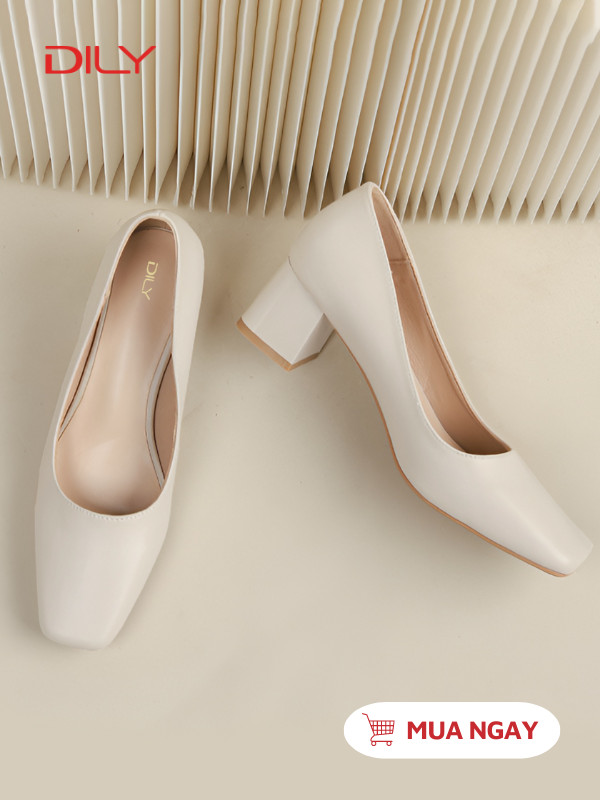 Giày cao gót công sở mũi vuông trang nhã AA0388 - DILY