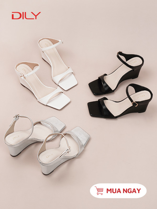 Dép guốc đế xuồng quai ngang mảnh thời trang DL0518 - DILY