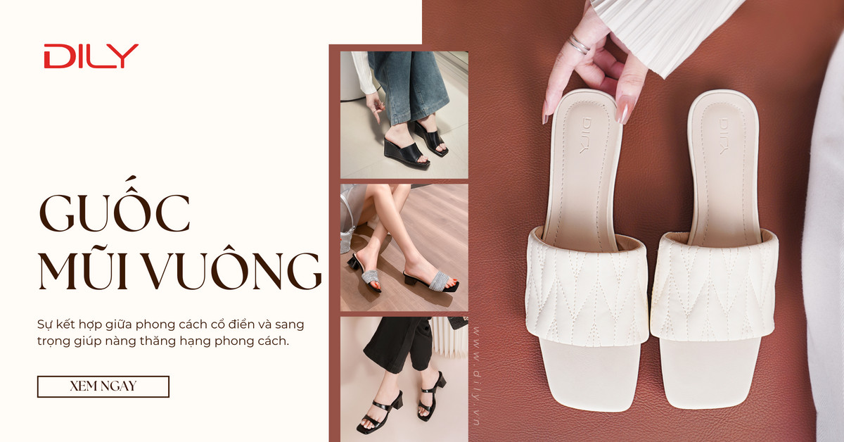 Guốc mũi vuông - biểu tượng thời trang của sự thanh lịch