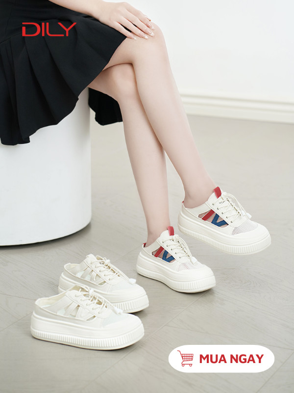 Giày sneaker mules phối màu trẻ trung AG0178 - DILY