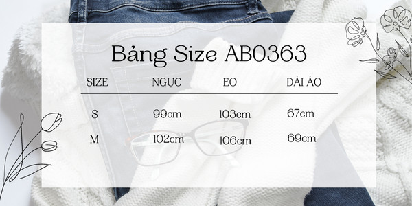 Bảng Chọn Size ÁO BLAZER FORM SUÔNG CƠ BẢN AB0363