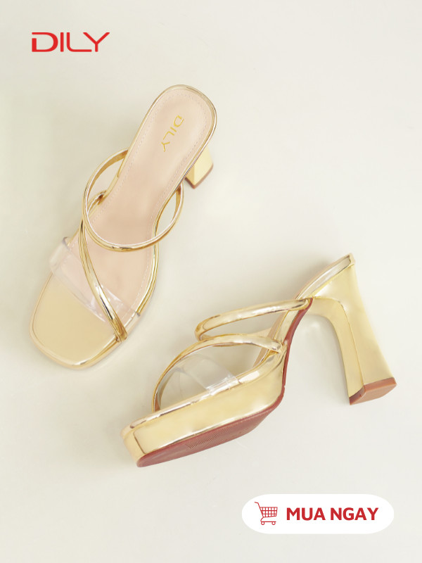 Guốc cao gót đế đúp quai mảnh tôn dáng DL0605 - DILY