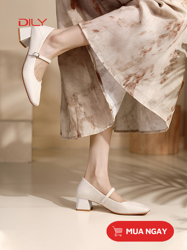 Giày búp bê cao gót điệu đà AA0378 - DILY
