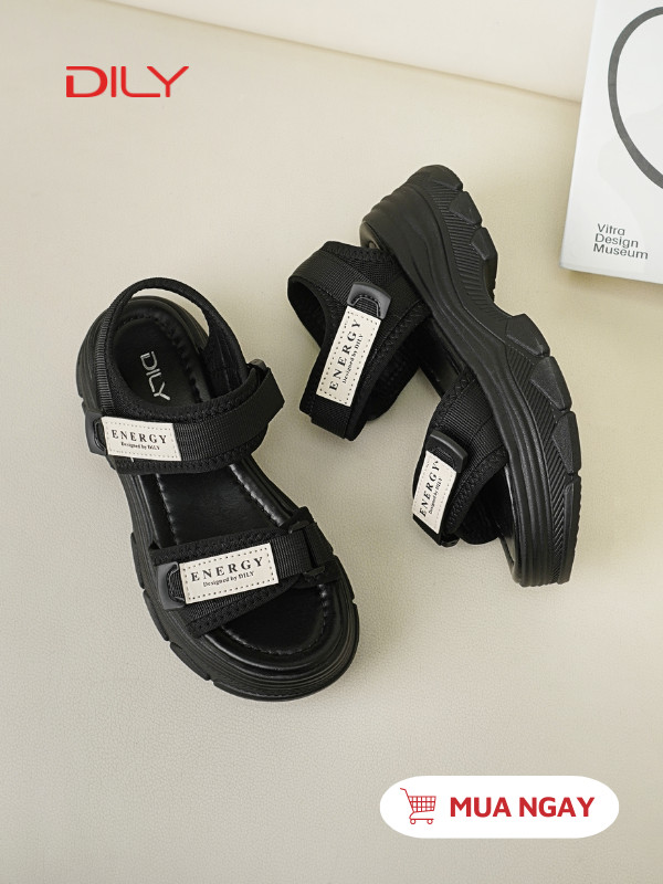 Sandal đế cao tôn chân, thiết kế quai ngang trẻ trung AG0160 - DILY