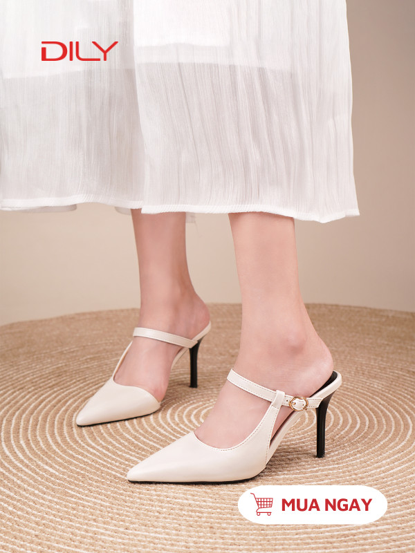Mules mũi nhọn cut-out thời thượng AA0436 - DILY