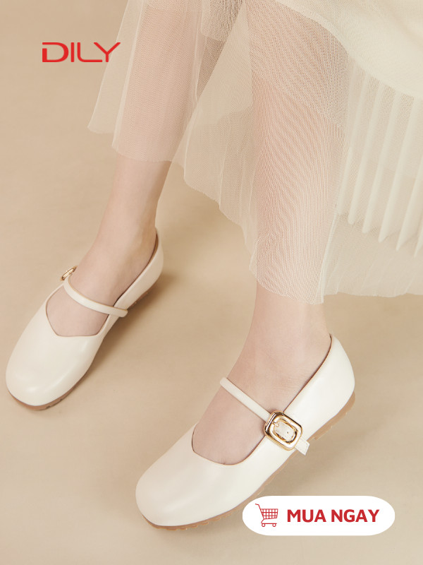 Giày búp bê mũi tròn style Hàn Quốc, lót giày siêu êm AA0438 - DILY