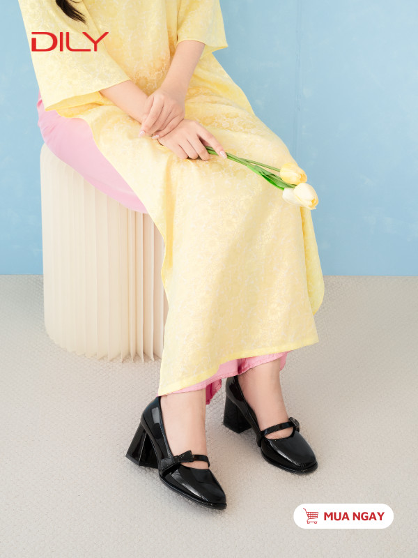 Giày cao gót Mary Jane phối quai nhỏ xinh xắn DL0567 - DILY