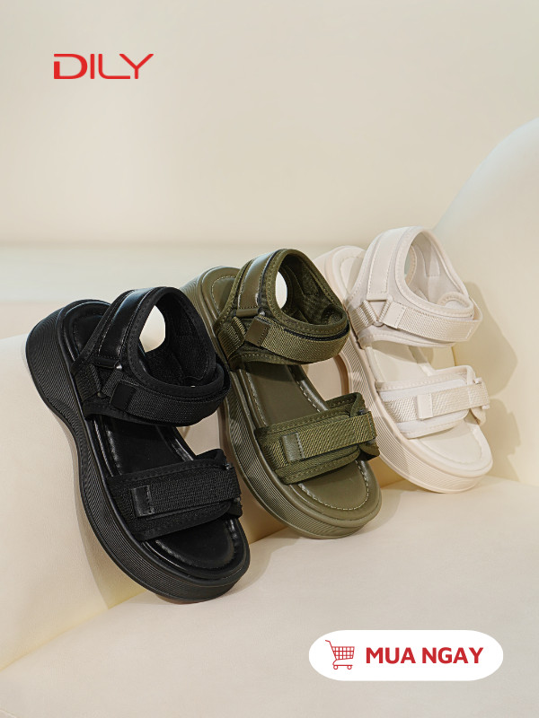 Sandal đế độn quai ngang cơ bản, cá tính AG0158 - DILY