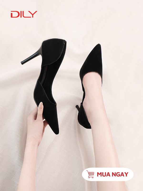 Giày cao gót mũi nhọn khoét eo sang trọng AA0453 - DILY