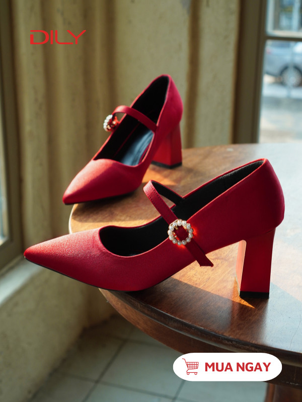 Giày cao gót vải satin lụa cao cấp AA0475 - DILY