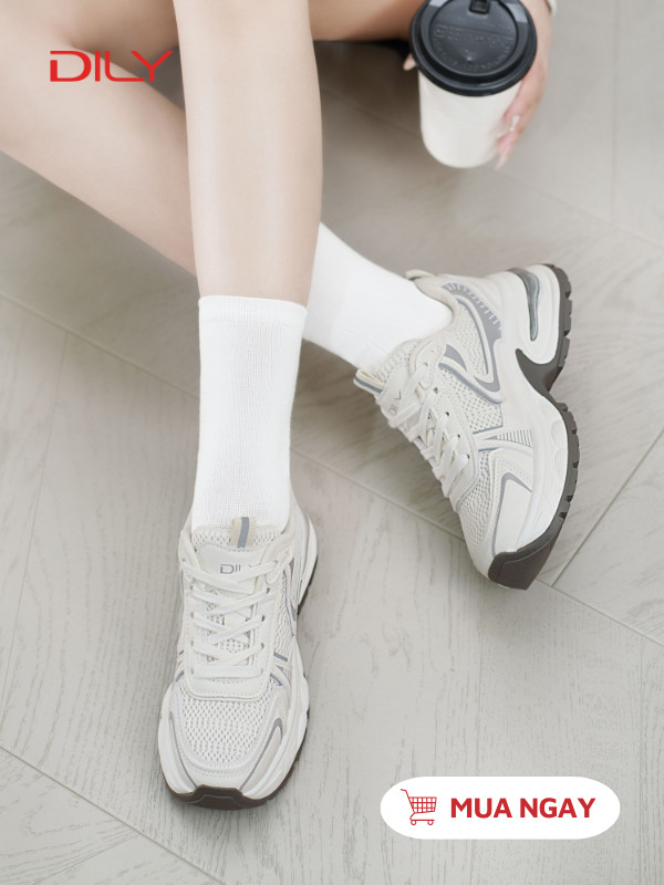 Giày sneaker bằng vải thoáng khí, đế cao 5cm tôn dáng AG0168 - DILY
