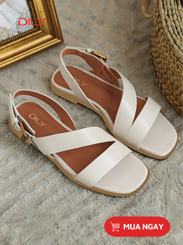 Dép quai hậu nữ đế thấp tiện dụng AA0385 - DILY