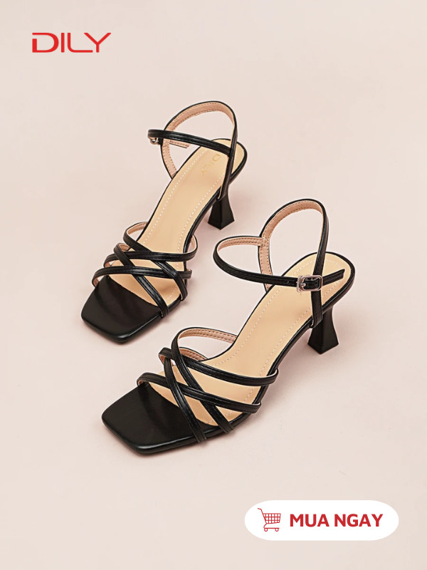 Sandal cao gót quai mảnh đan chéo thanh lịch DL0522 - DILY