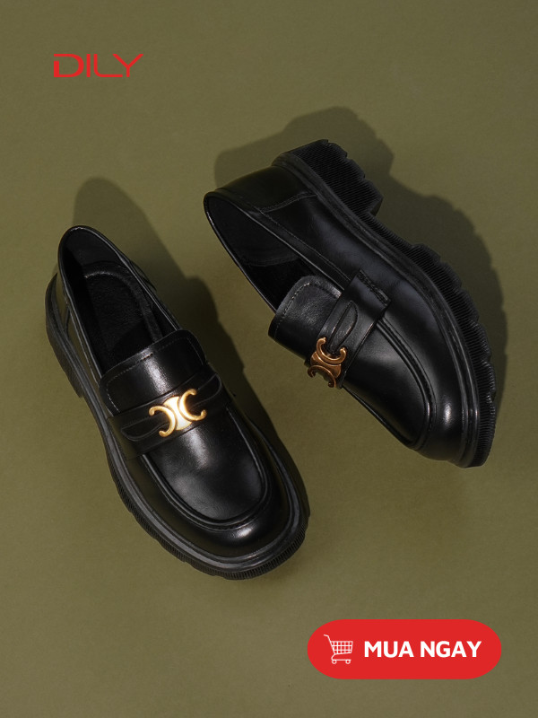 Giày Loafer nữ thời thượng, bằng da siêu êm AG0097 - DILY
