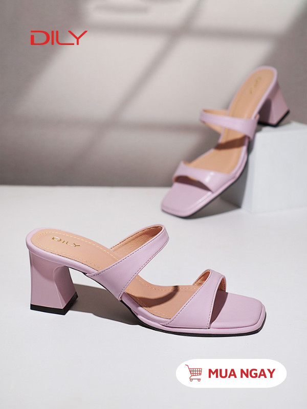 Dép guốc nữ thấp quai ngang trẻ trung AA0491 - DILY