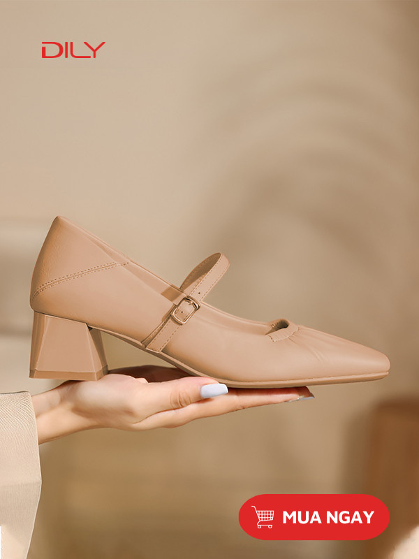 Giày búp bê cao gót điệu đà AA0378 - DILY