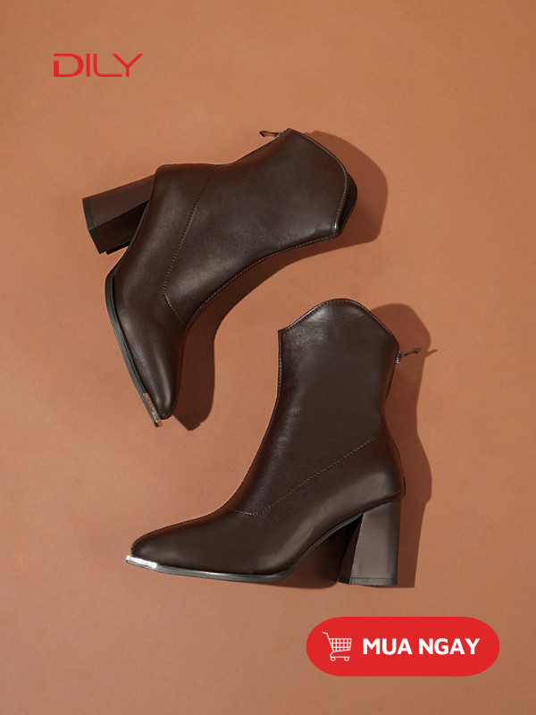 Boot nữ cao gót mũi nhọn thời thượng AG0143 - DILY