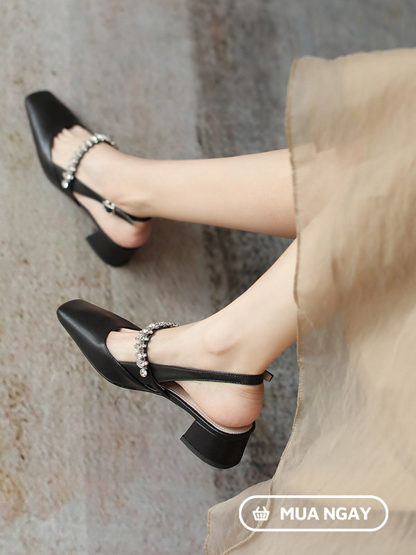 Giày búp bê slingback quai đính hạt AA0367 - DILY