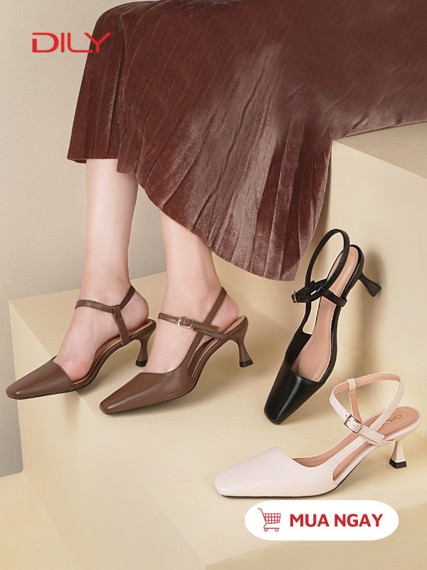Giày nữ công sở mũi vuông gót cao 5.5cm tôn dáng AA0506 - DILY