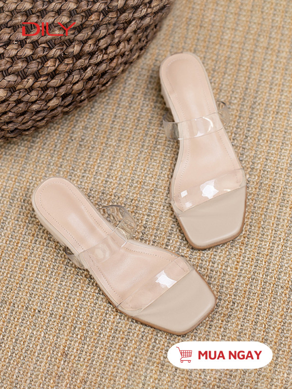 Dép guốc quai trong đế thấp thanh lịch AA0331 - DILY