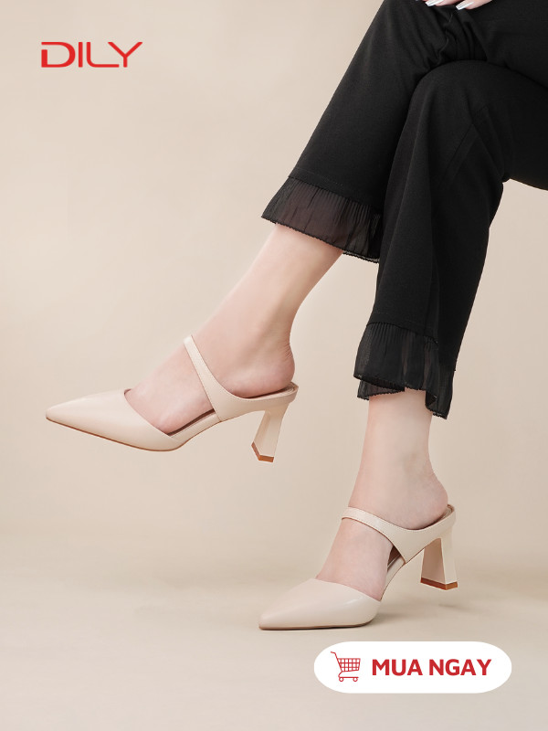 Sục cao gót mũi nhọn quai eo thanh lịch AA0454 - DILY