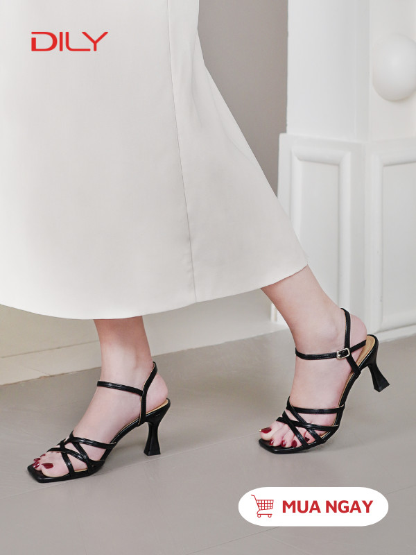 Sandal cao gót quai mảnh đan chéo thanh lịch DL0522 - DILY