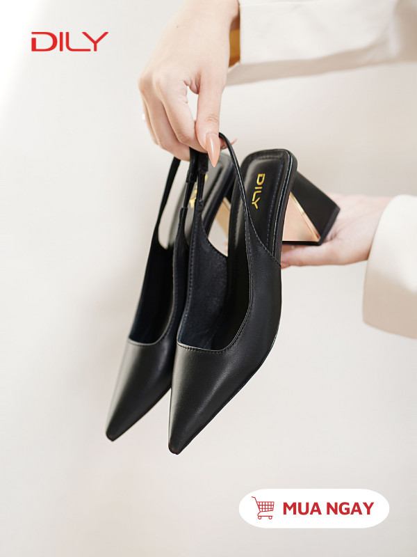 Giày cao gót slingback mũi nhọn tôn chân AA0375 - DILY