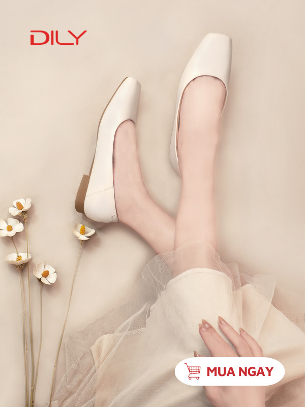 Giày búp bê mũi vuông đế thấp tiện dụng, trang nhã AA0477 - DILY