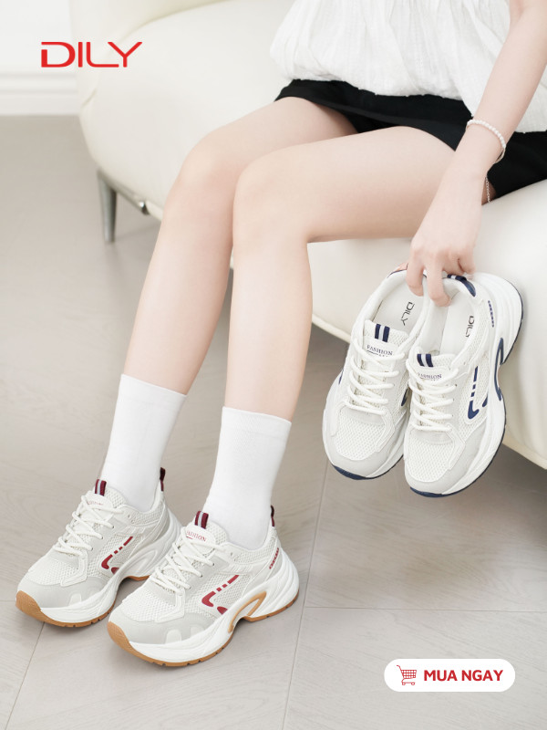 Sneaker chunky tôn dáng, thiết kế phối màu trẻ trung AG0189 - DILY
