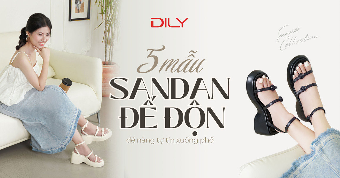 5 mẫu sandan đế độn xinh xắn để nàng tự tin xuống phố