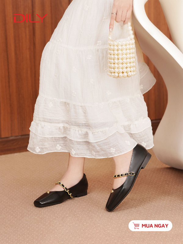 Giày búp bê quai phối xích sang trọng DL0559 - DILY