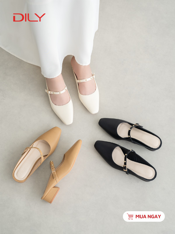 Guốc sục quai mảnh đính đá trẻ trung DL0588 - DILY
