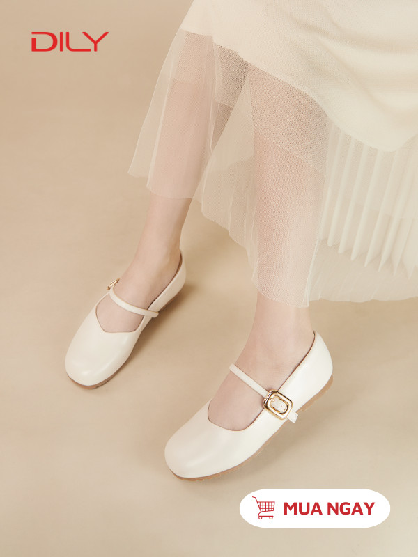 Giày búp bê mũi tròn style Hàn Quốc AA0438 - DILY
